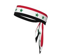 Flag Of The Syrian Arab Republic Print Sports Head Tie, Hair Band For Workout, Running, Yoga, One Size Fits Most