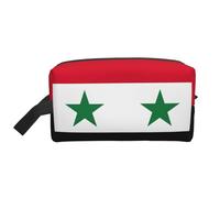 Flag of The Syrian Arab Republic Print Toiletry Bag for Men Travel Toiletry Bag, Spacious Capacity Cosmetic Bag for Women