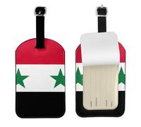 Flag of The Syrian Arab Republic Print Travel Luggage Tags Elegant Luggage Tag 4.3 x 2.76 Inch for Suitcases Accessory