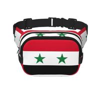 Flag of The Syrian Arab Republic Print Waist Pack Square Waist Bag Workout Hiking Running Travel Gym Pretty Zipper Fashion