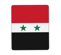 Flag of the Syrian Arab Republic Printed Comfortable Mouse Pad-Non-Slip PU Leather Base, Smooth & Modern Design for Office, HomeUse10 x 12 inch