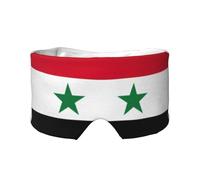 Flag of the Syrian Arab Republic Printed Slumber Eye Shield, Reversible Sleep Gear, Light Blocking Headwrap, for Travel Comfort