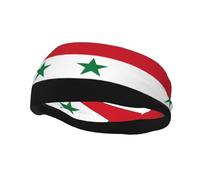 Flag of The Syrian Arab Republic Printed Sweat-Wicking Sports Headband for Men and Women, Perfect for Running, Basketball, Yoga, and Hiking.