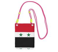 Flag Of The Syrian Arab Republic Printing Crossbody Phone Case For Adult Wallet Crossbody Shoulder Bag With Detachable Shoulder Strap
