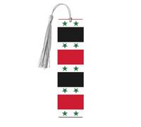 Flag of The Syrian Arab Republic Printing Fashion Wooden Bookmarks 5 Pieces,Rectangle Bookmarks for Adult Perfect for Graduation Gifts