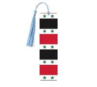 Flag of The Syrian Arab Republic Printing Fashion Wooden Bookmarks 5 Pieces,Rectangle Bookmarks for Adult Perfect for Graduation Gifts