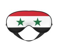 Flag of The Syrian Arab Republic Prints Double-Sided Eye Mask Adjustable Design Light-Blocking and Breathable Suitable for Rest and Travel.