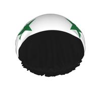 Flag Of The Syrian Arab Republic Shower Caps For Women, Elastic And Reusable Bath Caps, Double Waterproof Layers Shower Cap, Bathing Shower Caps