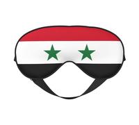 Flag of The Syrian Arab Republic Sleep Mask Night's Sleep Soft Eye Mask Adjustable Strap Works Nap Position Sleeping Aid