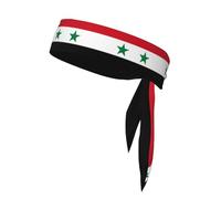 Flag of The Syrian Arab Republic Sports Head Tie. Comfortable, Breathable, Fashionable, Unisex, Suitable for Running, Yoga, Fitness and Other Sports.