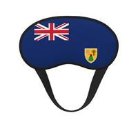 Flag of The Turks and Caicos Islands Blackout Sleep Mask,Soft Polyester, Anti-Light, Stylish,Suitable for Men and Women,for Daily Work and Outdoor Travel.