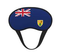 Flag of The Turks and Caicos Islands Elastic Band Eye Mask for Sleeping, Blackout Sleep Mask Block Light, Comfortable Travel Nap