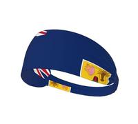 Flag of the Turks and Caicos Islands Elastic Exercise Headband Light Comfort Absorb Sweat Breathable for Outdoor Sports Wearing