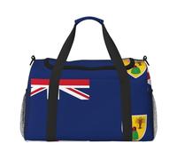 Flag Of The Turks And Caicos Islands Foldable Travel Duffel Bag Tote Carry On Luggage Bag For Weekend Getaways, For Spontaneous Trips, Black, One Size, Black, One Size