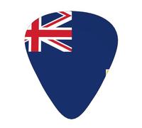 Flag of the Turks and Caicos Islands guitar picks in three different thicknesses, suitable for electric guitar and band players