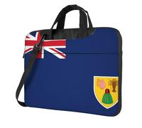 Flag of the Turks and Caicos Islands Laptop Bag Portable Handbag, Safe Protective Inner Lining for Business Trip Office, Black, 15.6 inch