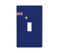 Flag of The Turks and Caicos Islands Print 1-Gang Blank Wall Plate, Standard Size,Decorative Switch Cover for Home/Commercial