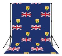 Flag Of The Turks And Caicos Islands Print 5×7ft Photo Backdrop, Seamless Background Cloth For Studio And Portrait Photography Wedding Party