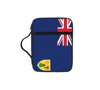 Flag Of The Turks And Caicos Islands Print Book Protector Holder Case, Study Bible Carrying Case With Multiple Internal Compartments