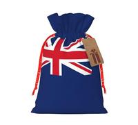 Flag of the Turks and Caicos Islands print Christmas bag, drawstring sack - fit holiday present packaging for family and friends