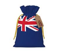 Flag of the Turks and Caicos Islands print Christmas bag, drawstring sack - fit holiday present packaging for family and friends