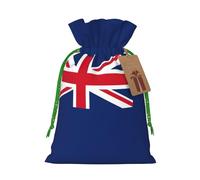 Flag of the Turks and Caicos Islands print Christmas bag, drawstring sack - fit holiday present packaging for family and friends