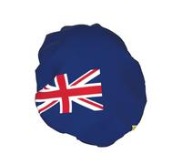 Flag of the Turks and Caicos Islands Print Double Layer Waterproof Shower Cap Women Men Reusable Bath Hair Caps Elastic Band