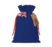Flag Of The Turks And Caicos Islands Print Drawstring Gift Seasonal Bags Celebrations Eco-Conscious Holiday Present Packaging