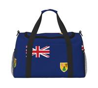 Flag of the Turks and Caicos Islands Print Foldable Carry On Tote Large Capacity Hand Carry Bag for Airplane Weekend Getaways