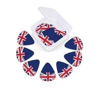 Flag of the Turks and Caicos Islands print Guitar Picks 12 Pack, Mixed (0.46-0.96mm) with Storage Case for Guitar,ukulele