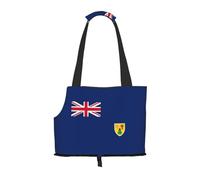 Flag Of The Turks And Caicos Islands Print Pet Tote Bag, Foldable Portable Single Shoulder Pet Carrier For Small Dogs Cats