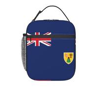 Flag of The Turks and Caicos Islands Print Portable Lunch Tote Reusable Meal Bag Keep Food Fresh School Work Travel Picnic
