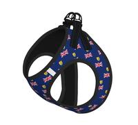 Flag of the Turks and Caicos Islands Print Step in Dog Harness and Leash Set,Adjustable Reflective Harness for Small Dogs Cats