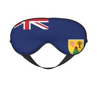 Flag of The Turks and Caicos Islands Print Stylish Eye Mask Lightweight Travel Yoga Nap Meditation Camping Work Relaxation