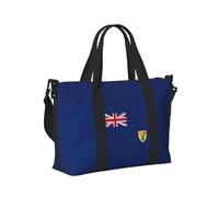 Flag of The Turks and Caicos Islands Print Travel Hand Bag Lightweight Foldable Carry Tote for Weekend Trip Vacation Airplane