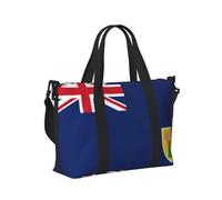 Flag of The Turks and Caicos Islands Print Women Men Travel Hand Bag for Foldable Portable Tote for Weekend Trips Travel