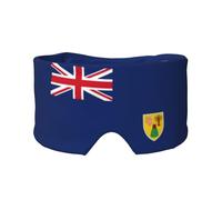 Flag of the Turks and Caicos Islands Printed Slumber Eye Shield, Reversible Sleep Gear, Light Blocking Headwrap, for Travel Comfort