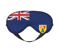 Flag of The Turks and Caicos Islands Prints Double-Sided Eye Mask Adjustable Design Light-Blocking and Breathable Suitable for Rest and Travel.