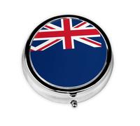 Flag of The Turks and Caicos Islands Round Mini Pill Box, 3 Compartment Pill Box, Portable Pill Box, can be Put into Wallet, Pocket, Light and Convenient