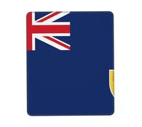Flag of the Turks and Caicos Islands Rubber Base Mouse Mat with Stitched Edge-Non-Slip Desk Mat for Office Gaming, Smooth Cloth Surface Multiple Vertical
