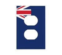 Flag of the Turks and Caicos Islands Unbreakable Polycarbonate Switch Plate-Modern 1 Gang Light Cover for Home Office with Matching Screws