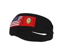 Flag of The Tuvan People's Republic (1926-1930) and America Headbands Men Women Non Slip Wicking Sports Sweatband for Gym Basketball Yoga Hairbands