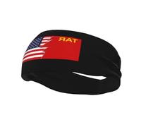 Flag of The Tuvan People's Republic (1941-1943) and America Headbands Men Women Non Slip Wicking Sports Sweatband for Gym Basketball Yoga Hairbands
