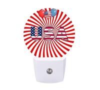 Flag of The U.S.A Funny Night Light Plug in Wall LED Nightlight with Auto Sensor for Hallway Bedroom Stairs Garage