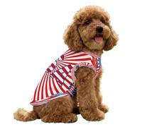 Flag of The U.S.A Summer Dog Cooling Vest T-Shirt Ice Silk Breathable Pet Clothes Soft Sleeveless Tank Top
