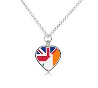 Flag of The United Kingdom And Ireland Novelty Pet Urn Necklace Ash Holder Cremation Keepsake Memorial Jewelry