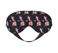 Flag of The United Kingdom Map 1 Flag of The United Kingdom Map Sleep Masks Adjustable Strap Soft Eye Mask for Women Men Travel Work Home