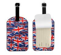 Flag of The United Kingdom Print Bag Tags Stylish Luggage Tag 4.3 x 2.76 Inch Essential Travel Accessory Suitcases