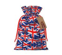 Flag Of The United Kingdom Printing Christmas Drawstring Gift Bags Holiday Present Sacks For Xmas Party Celebration