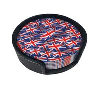 Flag of The United Kingdom Table Decor, Coasters Drinks, Beer, Coffee Coasters, Suitable Kinds Cups, Hot & Cold, Set of 6